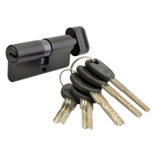 Секрет YU-TL цинк ZN/BR 70 mat black 35/35T ключ/поворот 5 ключів чорний матовий
