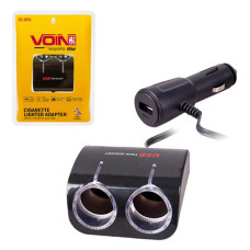 Розгалужувач прикурювача Voin SC-2070 2 виходи плюс 1USB 1000mA 12/24V