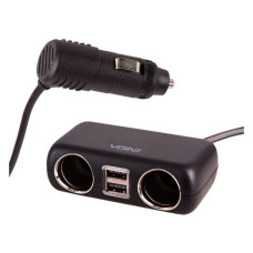 Розгалужувач прикурювача Voin SC-2004L 2 виходи плюс 2USB 2400mA 12/24V