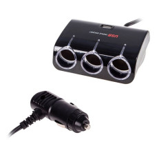 Розгалужувач прикурювача Voin SC-3073 3 виходи плюс 1USB 1000mA 12/24V