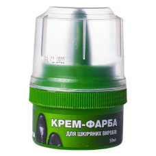Крем-фарба для взуття Blyskavka склянка з аплікатором 50мл коричнева