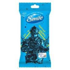 Серветки вологі Smile разом до перемоги Мікс 15шт