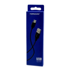 Кабель Tornado Micro USB C1L 2.1A 1.2м чорний Кабель Tornado Micro USB C1L 2.1A 1.2м чорний