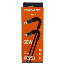 Кабель Tornado Type-C TX15 Nylon Type-C to Type-C 60W 1м білий Кабель Tornado Type-C TX15 Nylon Type-C to Type-C 60W 1м білий