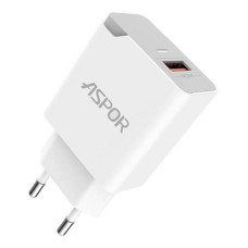Мережевий зарядний пристрій Aspor A822 Fast Charger 18W QC3.0 1USB/3A плюс кабель Micro білий Мережевий зарядний пристрій Aspor A822 Fast Charger 18W QC3.0 1USB/3A плюс кабель Micro білий