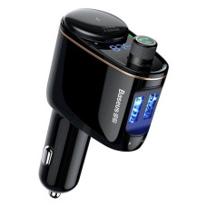 FM-трансмітер Baseus Locomotive Bluetooth MP3 2USB 2.4A плюс 1A чорний