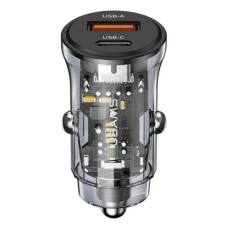 Автомобільний зарядний пристрій Usams CC164 C32 30W 1USB-А плюс 1USB-С чорний