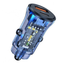 Автомобільний зарядний пристрій Usams CC164 C32 30W 1USB-А плюс 1USB-С синій Автомобільний зарядний пристрій Usams CC164 C32 30W 1USB-А плюс 1USB-С синій