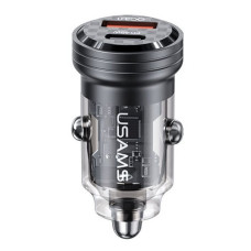 Автомобільний зарядний пристрій Usams CC175 C35 45W 1USB-А плюс 1USB-С чорний