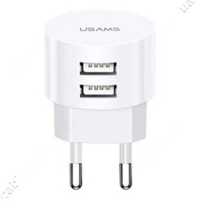 Мережевий зарядний пристрій Usams CC080 T20 2.1A 2USB білий Мережевий зарядний пристрій Usams CC080 T20 2.1A 2USB білий