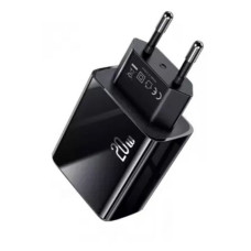 Мережевий зарядний пристрій Usams CC133 T40 20W USB Type-A плюс USB Type-C чорний Мережевий зарядний пристрій Usams CC133 T40 20W USB Type-A плюс USB Type-C чорний
