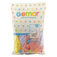 Повітряні кулі Gemar Balloons макарун 48см 25шт асорті
