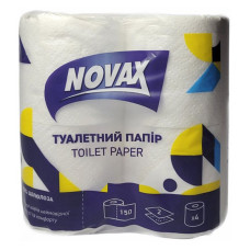 Туалетний папір Novax целюлозний 2 шари 4 рулони