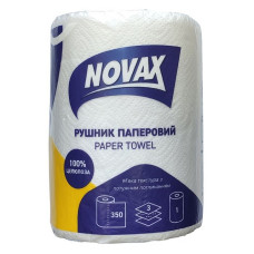 Рушник паперовий Novax целюлозний джамбо 350 листів 3-х шаровий 1 рулон