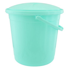 Відро для харчових продуктів R Plastic 10л із пластиковою ручкою та кришкою м'ятне