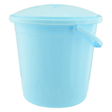 Відро для харчових продуктів R Plastic 10л із пластиковою ручкою та кришкою блакитне