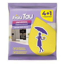 Серветки для прибирання Frau Tau віскозні Universal 4 плюс 1шт