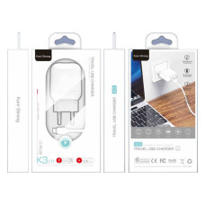 Мережевий зарядний пристрій Koni strong K3t 2.1A 1USB білий Мережевий зарядний пристрій Koni strong K3t 2.1A 1USB білий