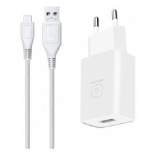 Мережевий зарядний пристрій WUW T28 2.4A 1USB плюс кабель Type-C білий Мережевий зарядний пристрій WUW T28 2.4A 1USB плюс кабель Type-C білий