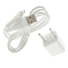 Мережевий зарядний пристрій WUW T18B 2.1A 2USB плюс кабель lightning білий Мережевий зарядний пристрій WUW T18B 2.1A 2USB плюс кабель lightning білий