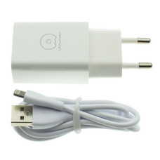 Мережевий зарядний пристрій WUW T28 2.1A 1USB плюс кабель Lightning білий Мережевий зарядний пристрій WUW T28 2.1A 1USB плюс кабель Lightning білий