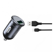 Автомобільний зарядний пристрій XO CC46 1USB плюс кабель Type-c чорний Автомобільний зарядний пристрій XO CC46 1USB плюс кабель Type-c чорний
