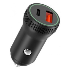 Автомобільний зарядний пристрій XO CC33 c Type-c 1USB плюс QC3.0 чорний Автомобільний зарядний пристрій XO CC33 c Type-c 1USB плюс QC3.0 чорний