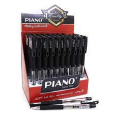 Ручка кулькова Piano PT-350 масляна чорна Ручка кулькова Piano PT-350 масляна чорна