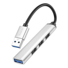 Хаб Hoco HB26 4in1 adapter USB to USB3.0 плюс USB2.0х3 сірий