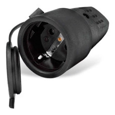 Розетка Techno Systems Rubber з захисною кришкою з/к переносна IP44