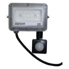 Прожектор LED Techno Systems 10W GOLDEN Slim 220V 1100Lm 6500K IP65 з датчиком руху