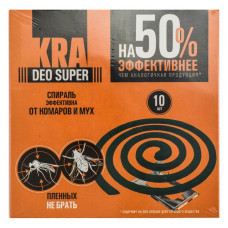 Спіралі від комарів і мух KRA Deo Super 10шт