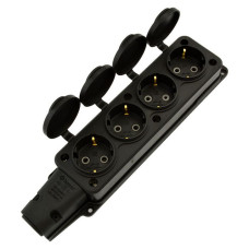 Розетка четверная Bemis BK1-1402-3614 16А каучук IP54