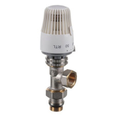 Кран RTL Koer KR.941-Gi 1/2x1/2 із системою антипротечка кутовий з термоголовкою Кран RTL Koer KR.941-Gi 1/2x1/2 із системою антипротечка кутовий з термоголовкою