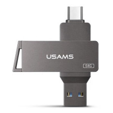 Флешка Usams US-ZB200 Type-C плюс USB 3.0 Rotatable High Speed Flash Drive 64GB