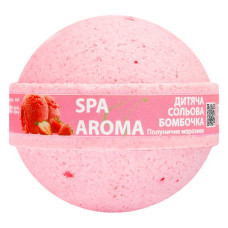 Дитяча сольова бомбочка для ванн Bioton Cosmetics Полуничне морозиво 75г