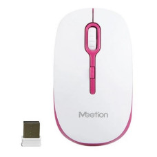 Комп'ютерна мишка Meetion MT-R547 Wireless Mouse 2.4G біло-рожева