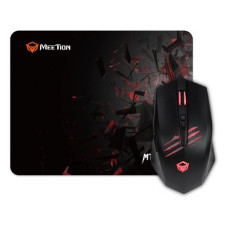 Комп'ютерна мишка Meetion MT-CO10 Mouse And Mouse Pad Combo чорна