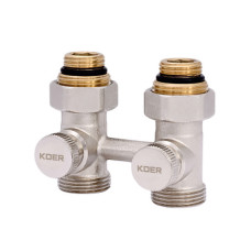 Вузол нижнього підключення радіатора прямий 3/4'' Koer KR.1131 комплект