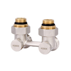 Вузол нижнього підключення радіатора кутовий 3/4'' Koer KR.1132 комплект