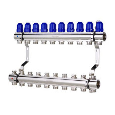 Колекторний блок Koer KR 1100-10 з термостатичними клапанами Ways 1
