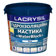 Мастіка гідроізоляційна акрилова Lacrysil супереластична 3кг біла