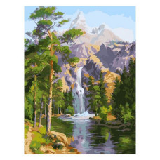 Картина за номерами J.Otten 9548 Гірський водоспад 40х50см Картина за номерами J.Otten 9548 Гірський водоспад 40х50см
