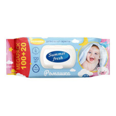 Серветки вологі Summer Fresh Ромашка 120шт