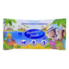 Серветки вологі Summer Fresh детская 15шт