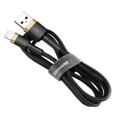 Кабель Baseus cafule Cable USB For lightning 2.4A 1м чорно-золотий