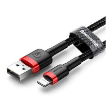 Кабель Baseus cafule Cable USB For lightning 2.4A 1м червоно-чорний