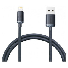 Кабель Baseus Crystal Shine Series Fast Charging Data Cable USB to Lightning 2.4A 1.2м чорний