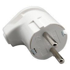 Вилка кутова SVT Electric SVT-7325 із заземленням 16А 250V біла