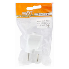 Вилка пряма SVT Electric SVT-7327 без заземлення 10/16А 250V біла